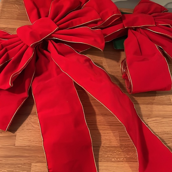 JUMBO CHRISTMAS BOWS Set of 2 - Picture 3 of 5